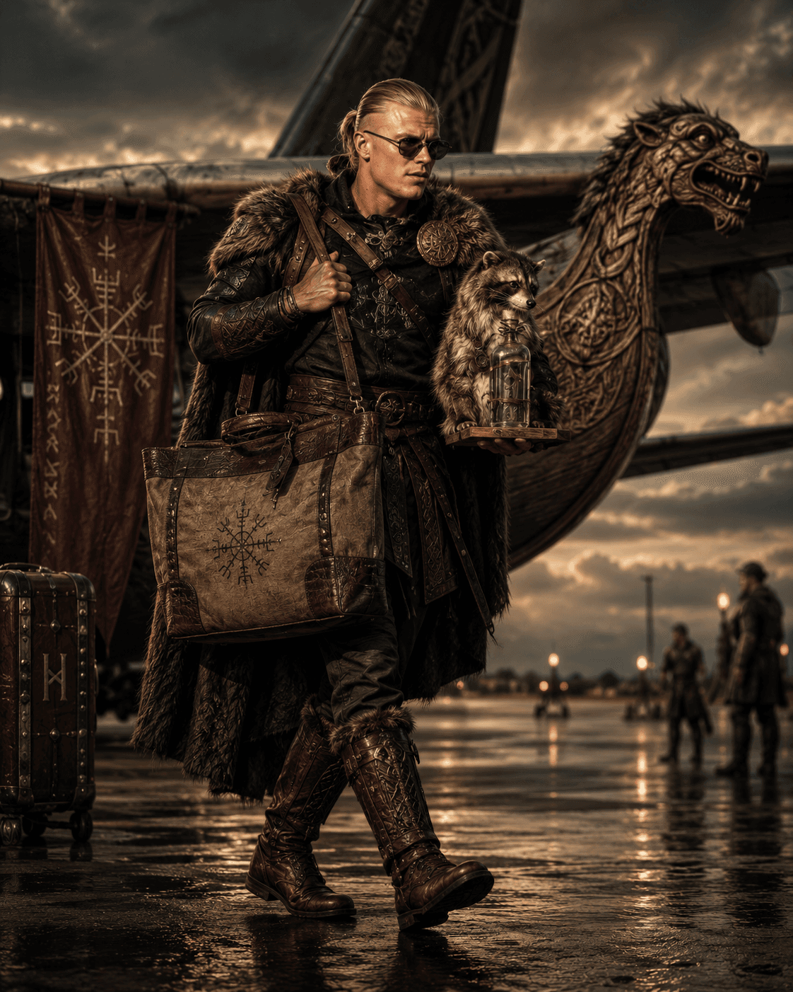 Landing in style with the longship and an unexpected travel companion